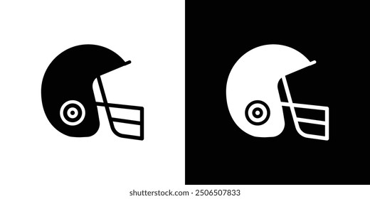 american football helmet icon Thin line illustration set