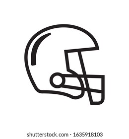 American football helmet icon in trendy outline style design. Vector graphic illustration. Suitable for website design, logo, app, and ui. Editable vector stroke. EPS 10.