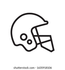 American football helmet icon in trendy outline style design. Vector graphic illustration. Suitable for website design, logo, app, and ui. Editable vector stroke. EPS 10.