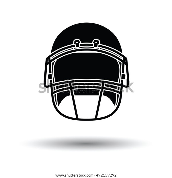 American Football Helmet Icon White Background Stock Vector (Royalty ...