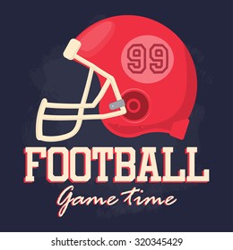 American football helmet with inscription