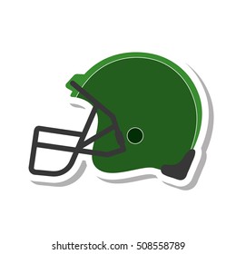 american football helmet isolated icon vector illustration design