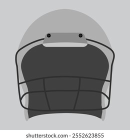 American Football Helmet. Isolated On Grey Background. Suitable for Poster, Wall Art and T Shirt Print. Vector