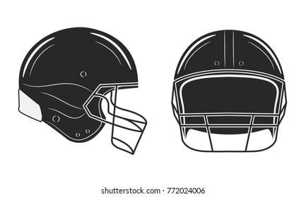 American football helmet isolated on white background.