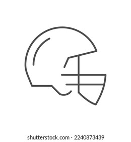 American football helmet line icon