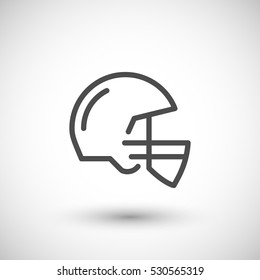 American football helmet line icon