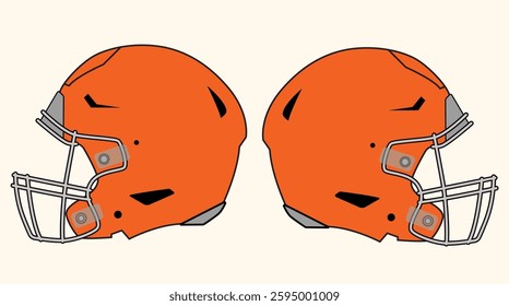 American football helmet Mockup Vector