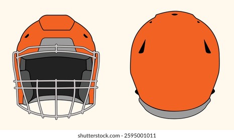 American football helmet Mockup Vector