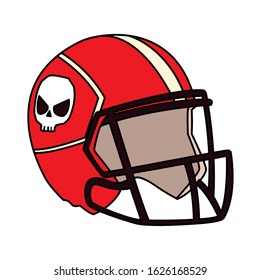 american football helmet on white background vector illustration design