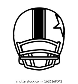 american football helmet on white background vector illustration design