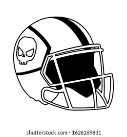 american football helmet on white background vector illustration design