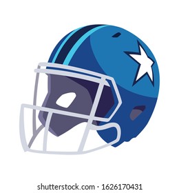 american football helmet on white background vector illustration design