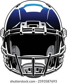 American football helmet on white background. Highly realistic illustration.