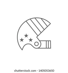 American football helmet outline icon. Signs and symbols can be used for web, logo, mobile app, UI, UX