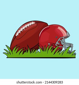 American football helmet player vector illustration