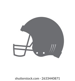 American Football Helmet Silhouette. Editable EPS 10 Vector Graphic Isolated On White Background