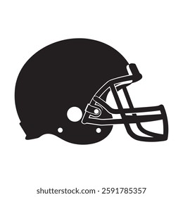 American football helmet silhouette vector illustration