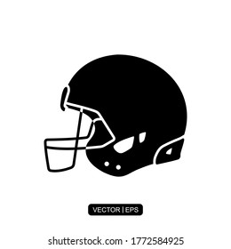 American Football Helmet solid icon vector illustration logo template for many purpose.