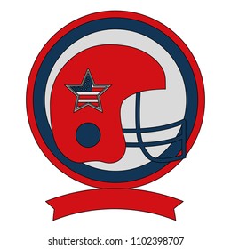 american football helmet sport emblem
