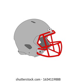 American football helmet, football sport icon 