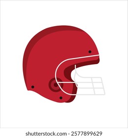 American football helmet. Sports equipment. Vector graphics