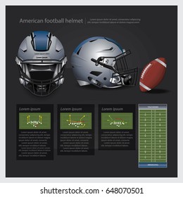 American football helmet with team plan vector illustration