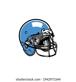 American Football Helmet Vector Cartoon