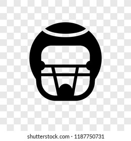 American Football HElmet vector icon isolated on transparent background, American Football HElmet transparency logo concept