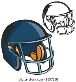 American football helmet. Vector illustration