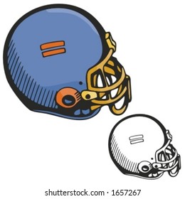 American football helmet. Vector illustration