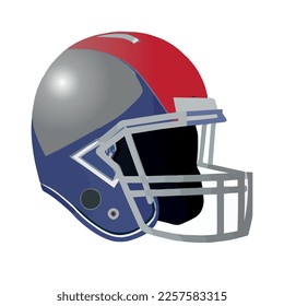 american football helmet, vector illustration with isolated background.