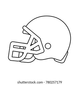 american football helmet   vector illustration