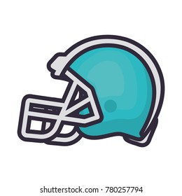 american football helmet   vector illustration