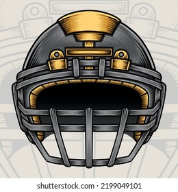 American Football Helmet Vector. Premium vector