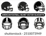 American football helmet vector silhouette