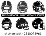 American football helmet vector silhouette