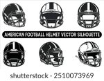 American football helmet vector silhouette