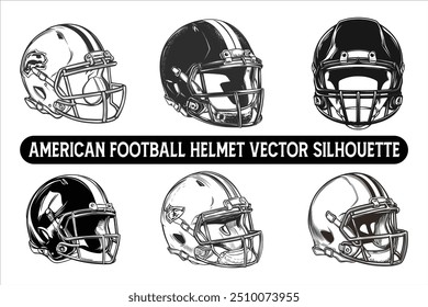 American football helmet vector silhouette