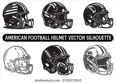 American football helmet vector silhouette