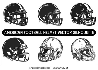 American football helmet vector silhouette