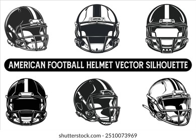 American football helmet vector silhouette