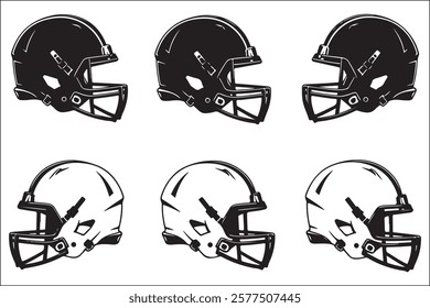 American football helmet vector silhouette Art