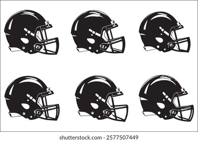 American football helmet vector silhouette Art