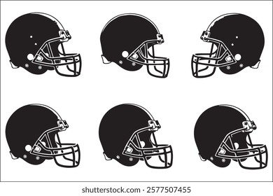 American football helmet vector silhouette Art