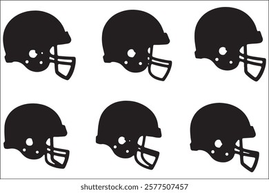 American football helmet vector silhouette Art