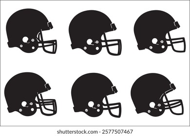 American football helmet vector silhouette Art