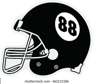 American football helmet.Football helmet icon.