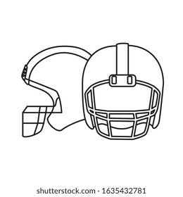 american football helmets isolated icon vector illustration design