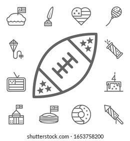 American football icon. 4th of July icons universal set for web and mobile