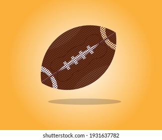 American football icon. Athletic equipment, healthy lifestyle, fitness activity. Vector illustration.